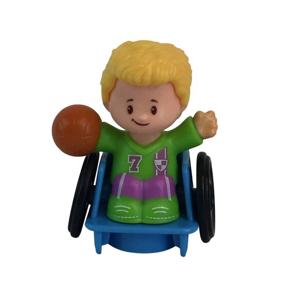 Fisher Price Little People Boy Figures Lot of 4 Wheelchair Basketball 2015 2016 - Picture 2 of 13